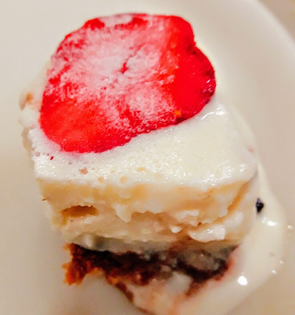 Strawberry Cream Biscuit Pudding