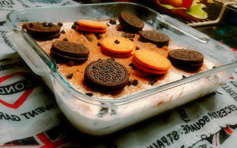 No-Cook Oreo Rosogulla Cream Pudding