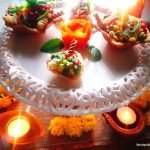 Crispy Edible Diyas with Pasta Chat