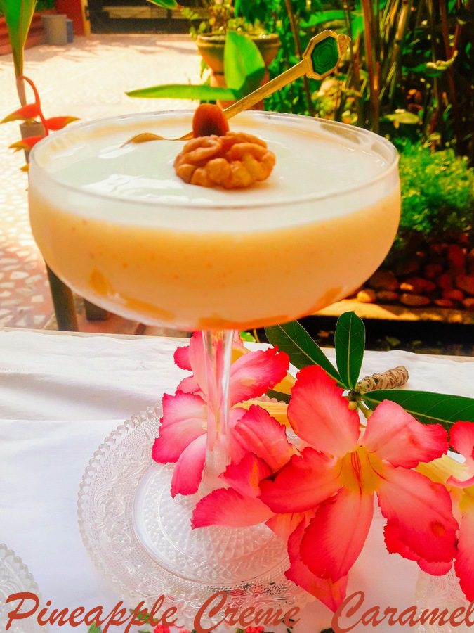 Pineapple Crème Caramel Pudding