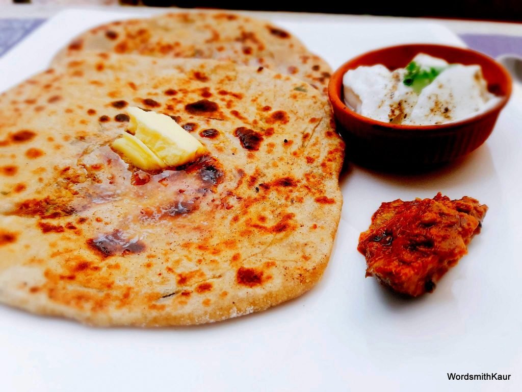 Aloo ka Paratha with Raw Potatoes - Wordsmith Kaur