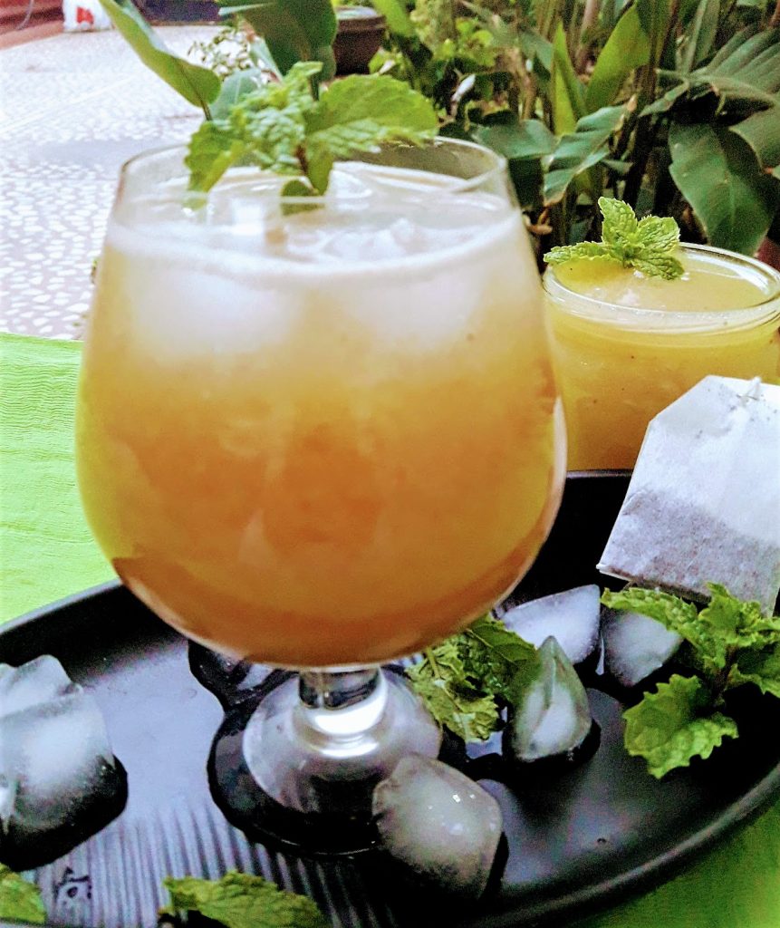 Raw Mango Iced Tea or Aam Panna Iced Tea