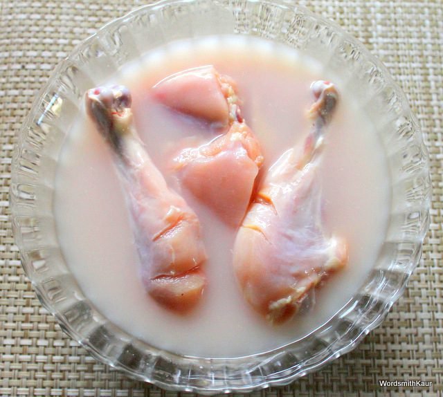 Chicken soaked in Buttermilk