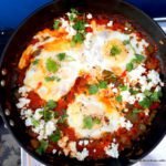 shakshuka with kale & cottage cheese