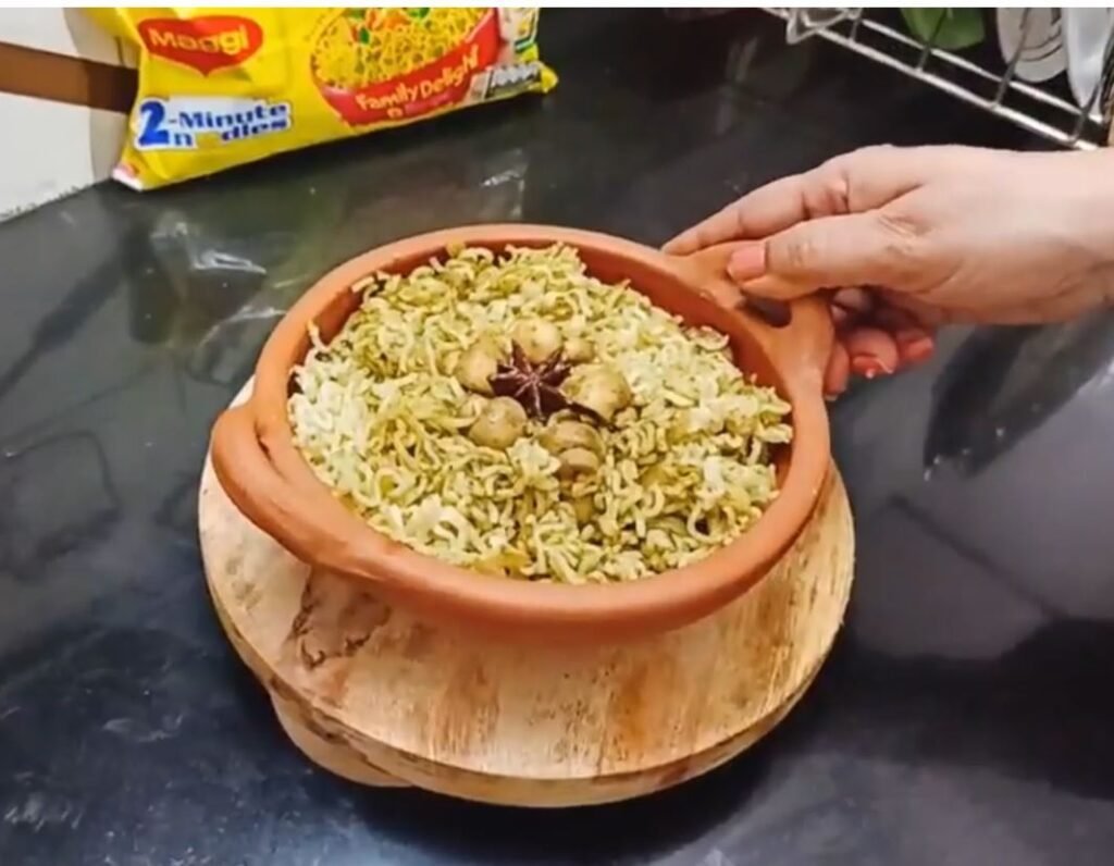 Maggi Mushroom Dum Biryani Ready