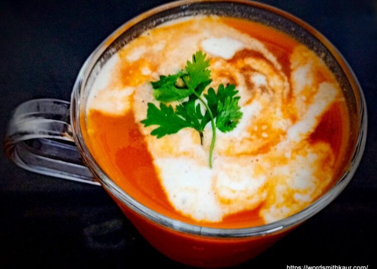 Cream of Carrot and Bottle Gourd Soup