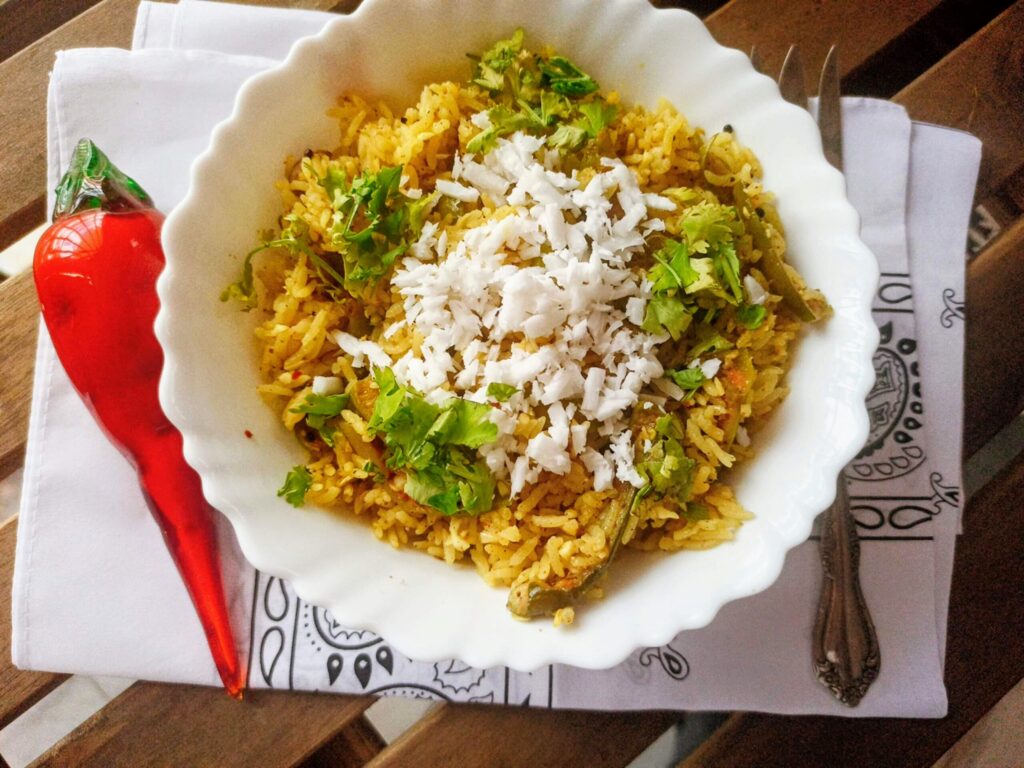 Maharashtrian Tendli Bhaat | Vegan Ivy Gourd Rice