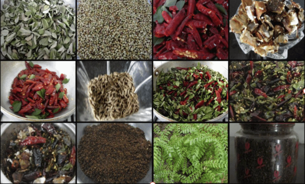 How to make karvepakku podi