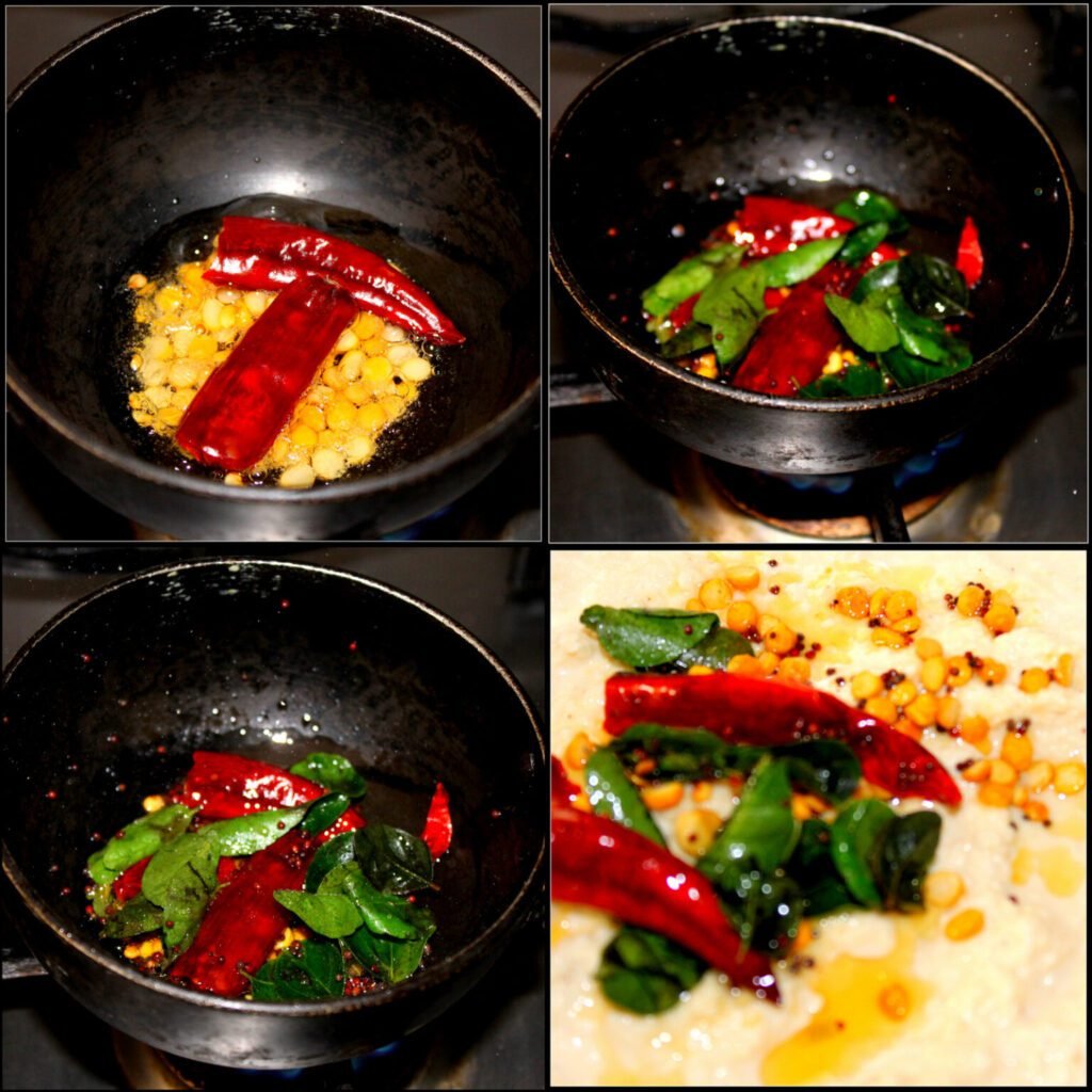 Tempering for coconut chutney