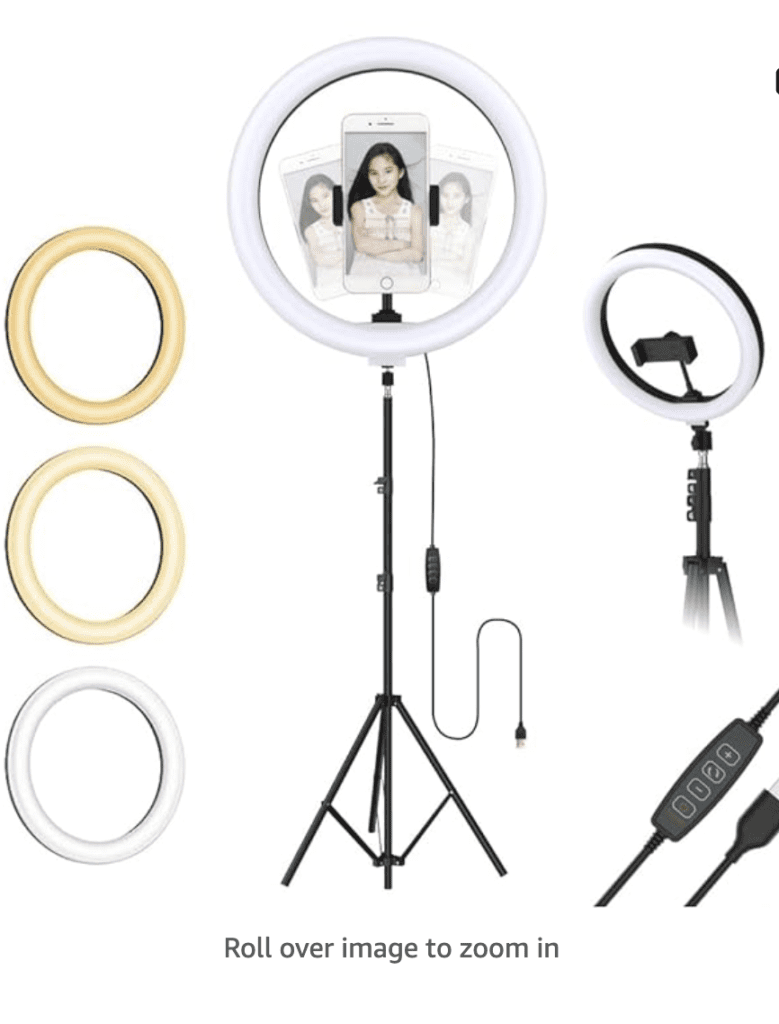 Tripod with ring light