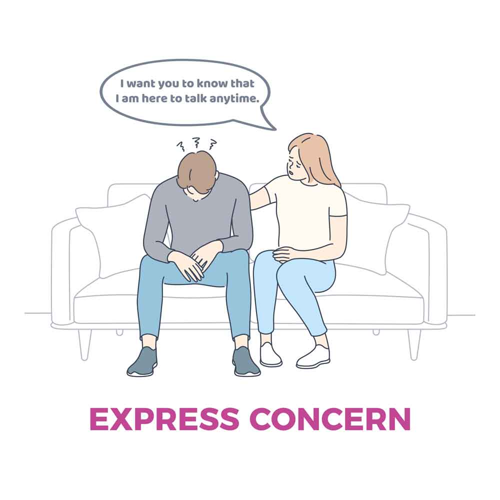 Express-concern to someone with addiction