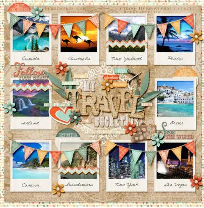 Travel scrapbook