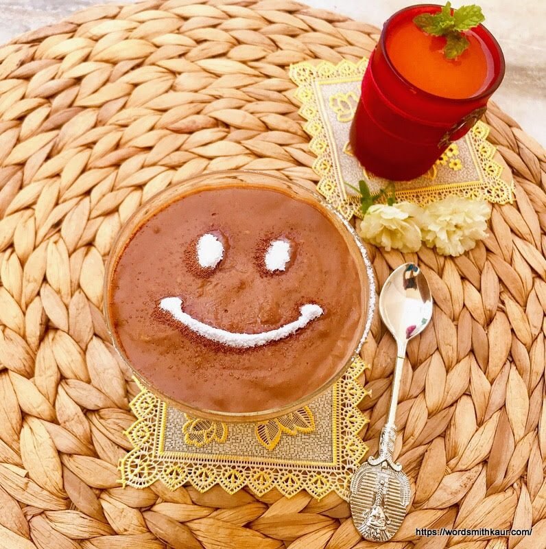 smiley csokoládé puding