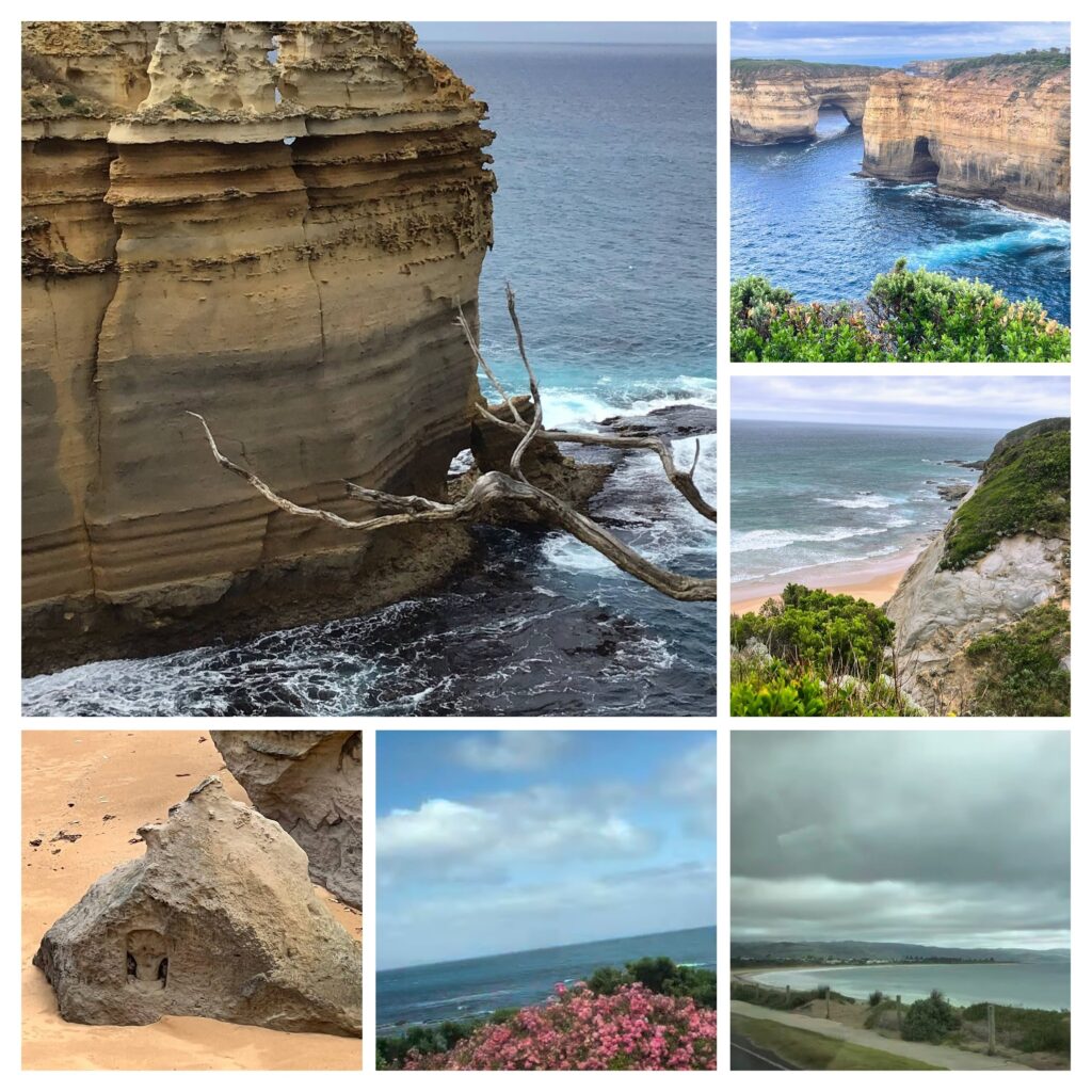 The rugged 12 Apostles view at The Start of The Reverse Great ocean Road Drive