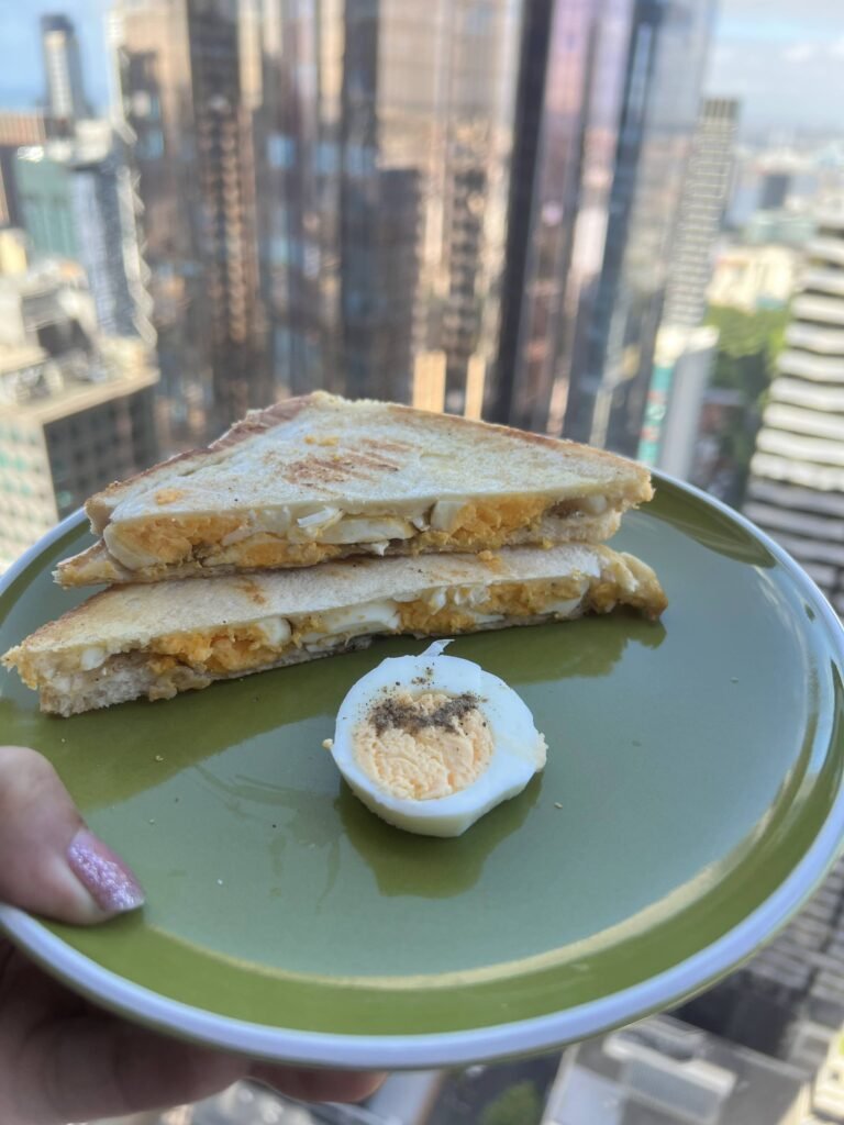 Boiled egg sandwiches