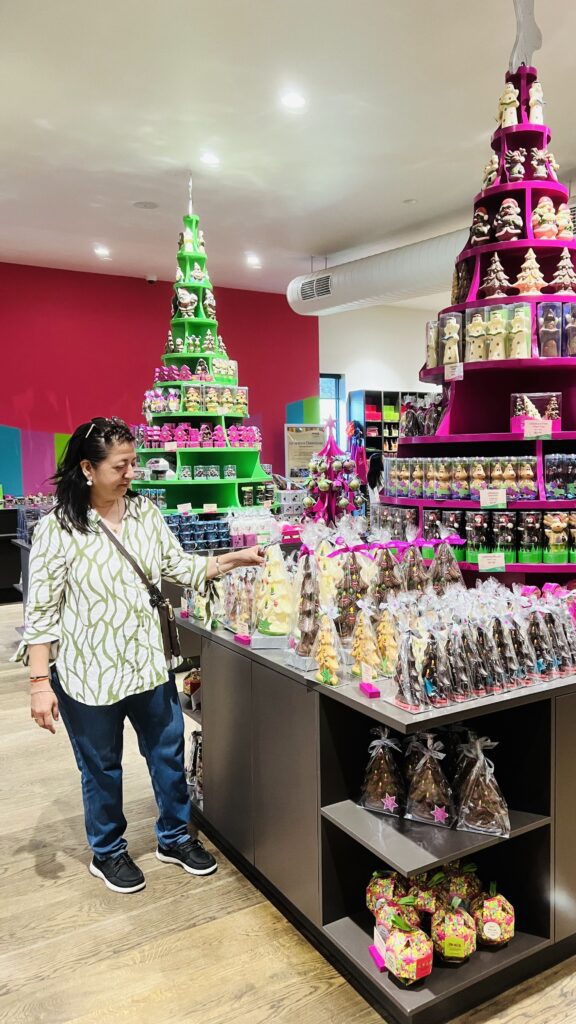Admiring the Chocolates