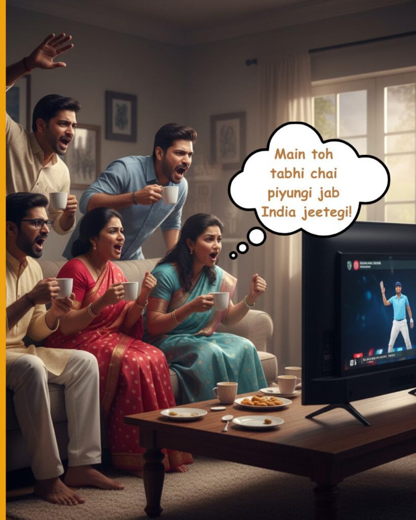 Chai pe charcha with Cricket on TV