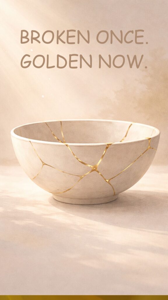 Broken once golden now