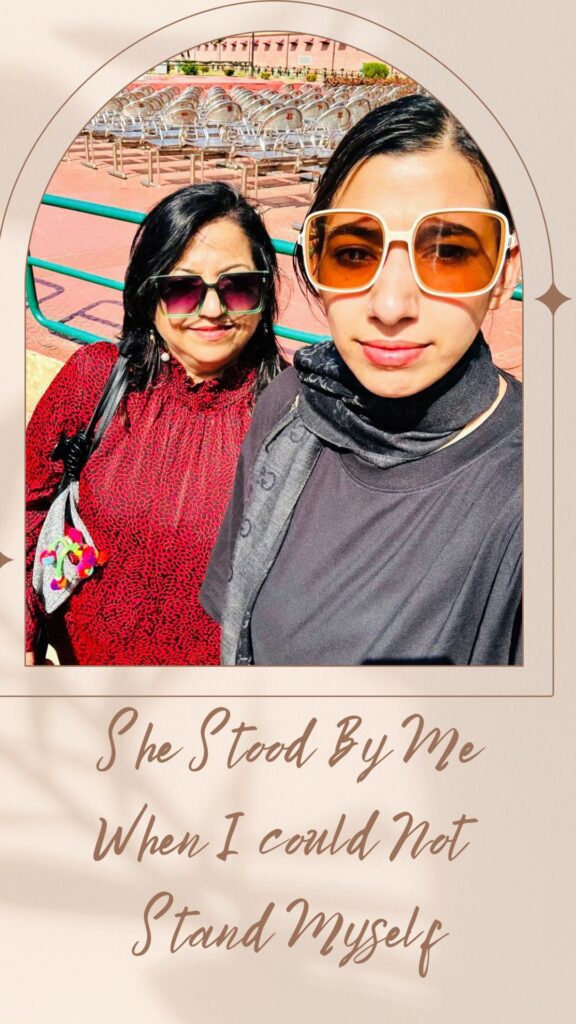 She stood by me when I could Not stand myself