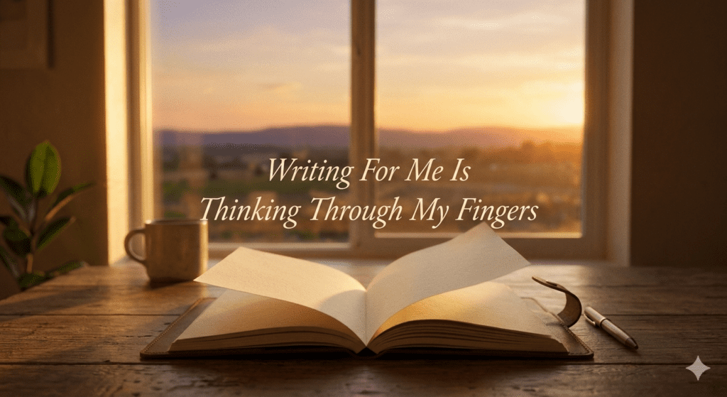 Writing to me is Thinking Through My Fingers