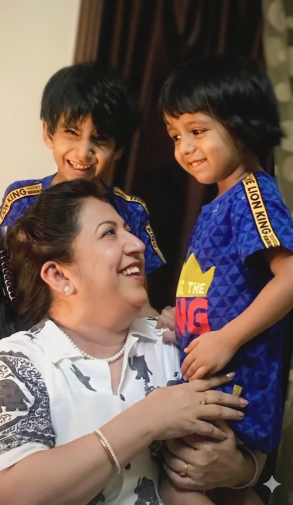 Grandma with her grandsons..a new beginning and joy