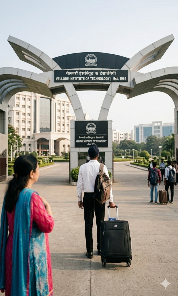 Being Needed Less: The Adjustment No One Talks About – a mother watching her son leave home with a suitcase