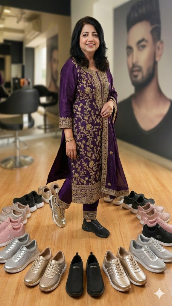 Wearing Walking Shoes with Every Dress and being Unapologetic about it