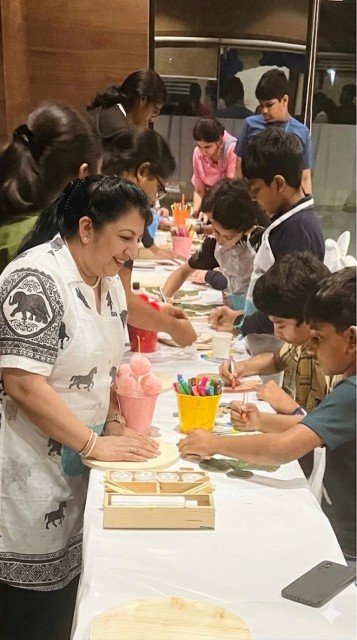 Creating art with kids