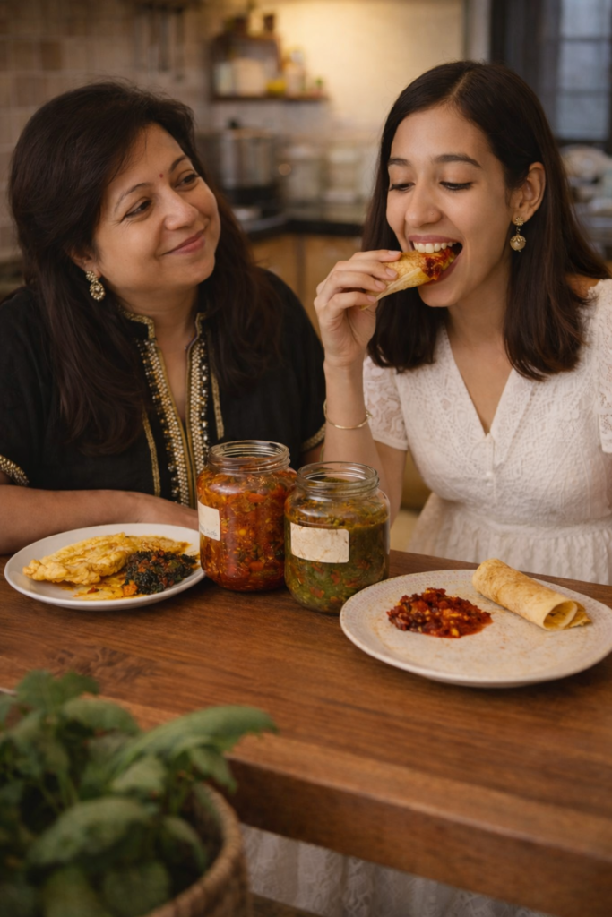 Omelette with pachadi