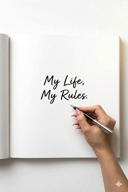 Indian woman over sixty laughing freely outdoors dressed in vibrant colours
