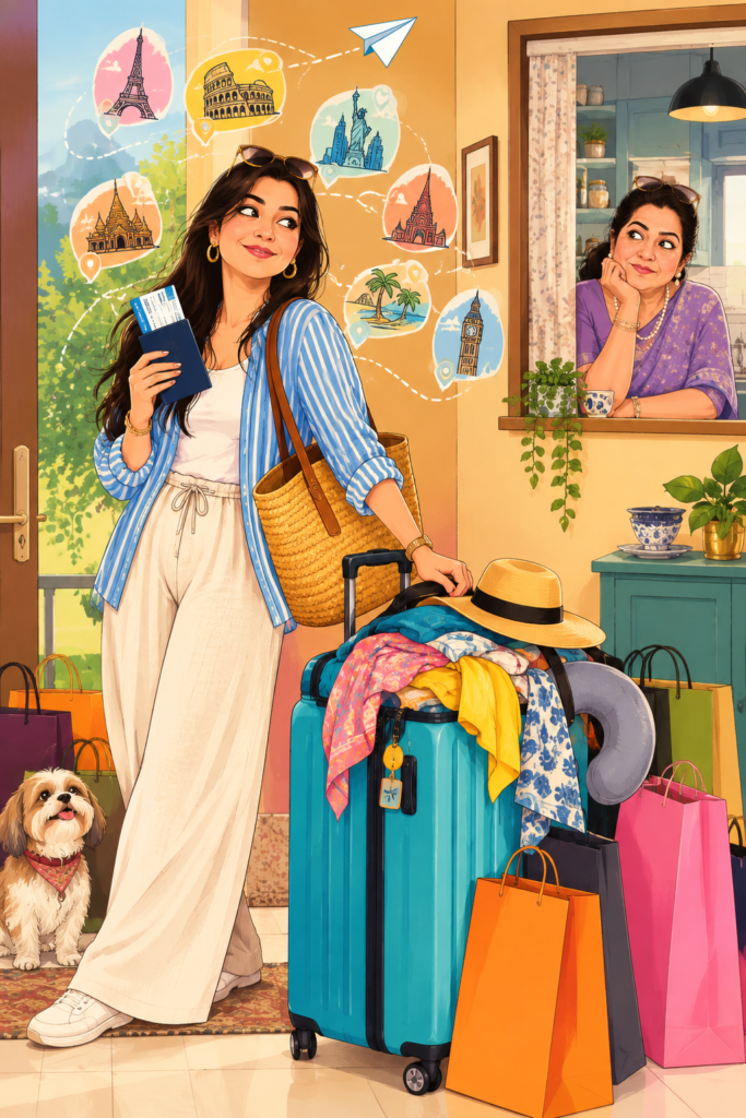 New age bahus want vacations every 3 months. In our times there were only trips to relatives houses or weddings